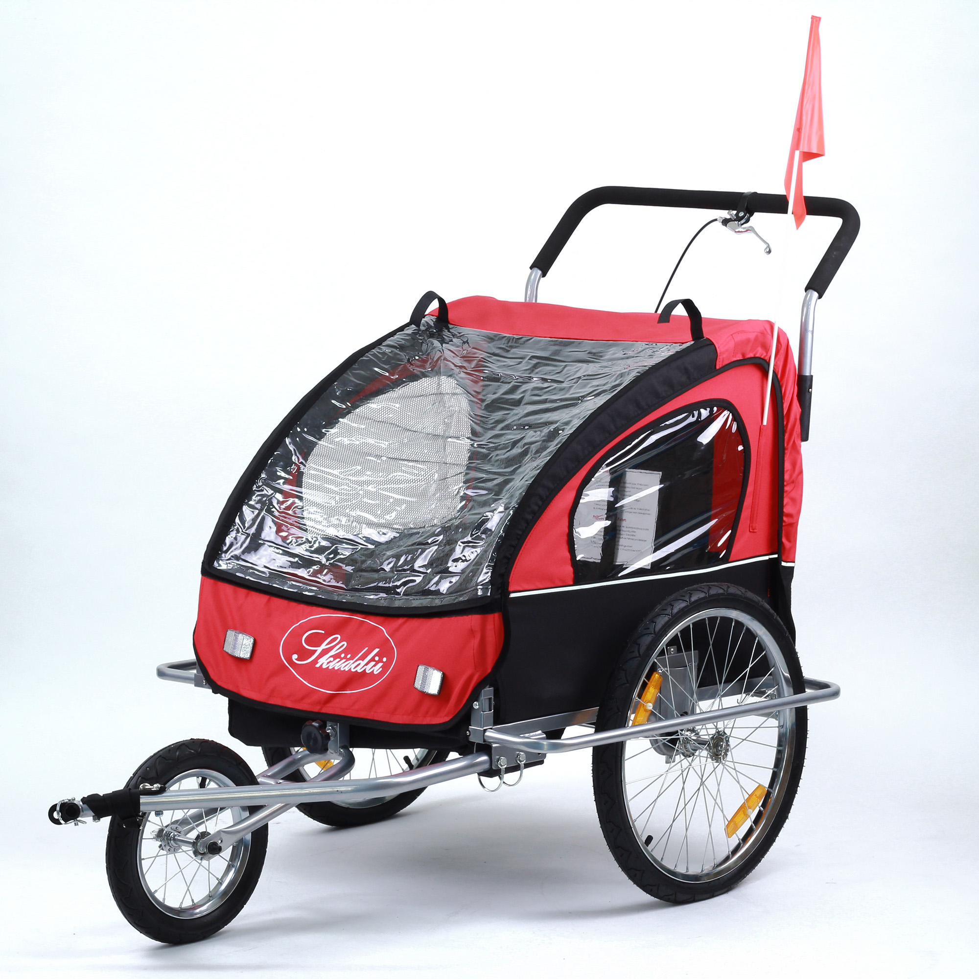 Kids Bicycle Trailer 2 in 1 Twin Baby Bike Trailer Children Baby
